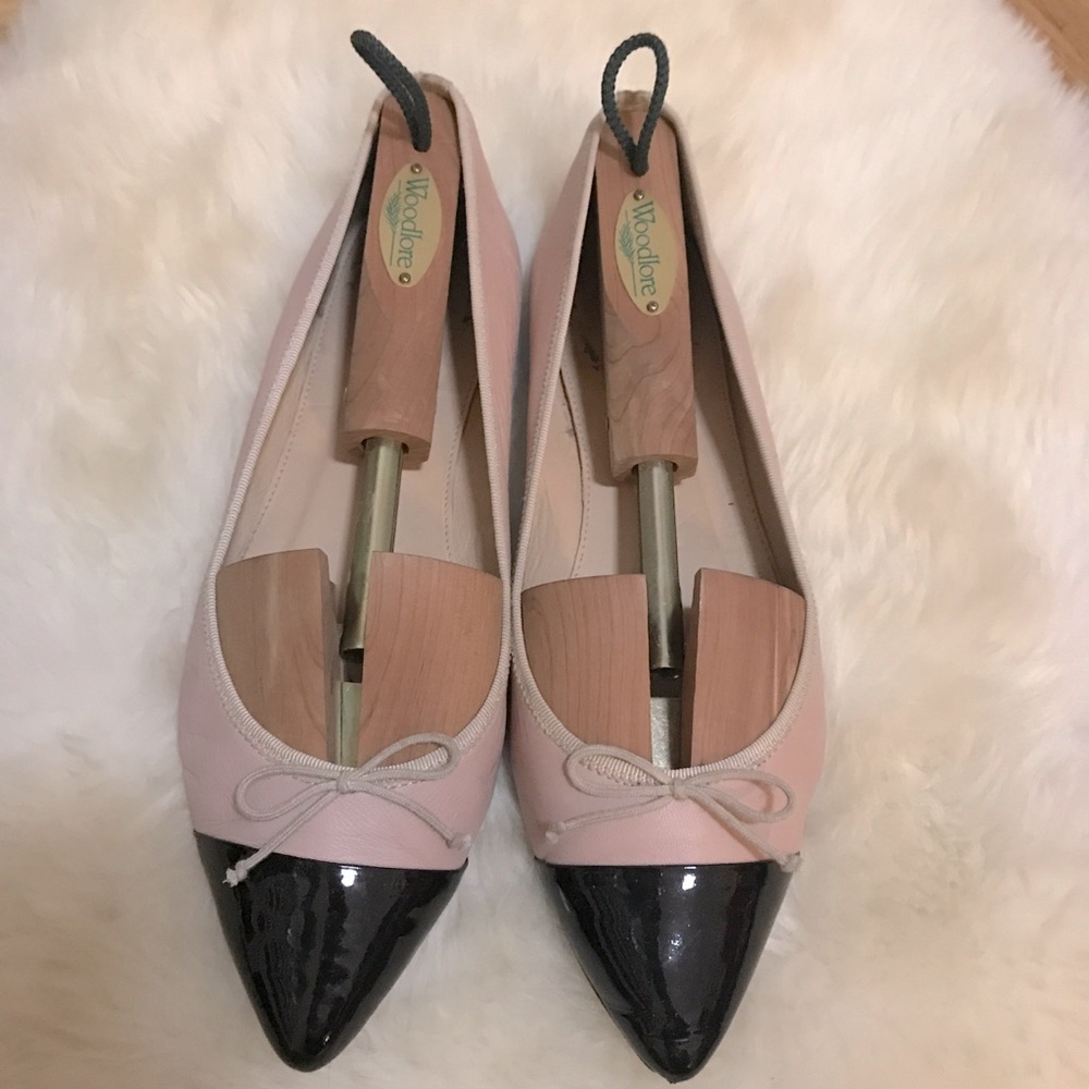 J Crew Gemma Ballet Flats size 9 cap toe leather